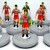 Subbuteo Andrew Table Soccer Werder Bremen 2005-2006 away kit on Classic Hasbro Bases